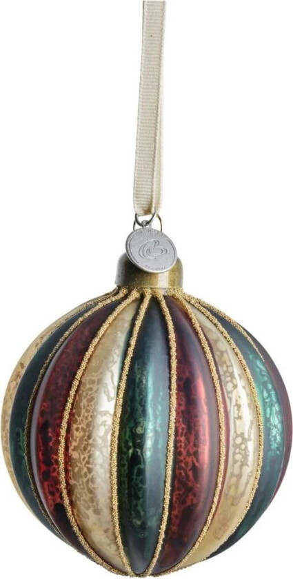 Noelle julekule Ø8 cm Svart-gull