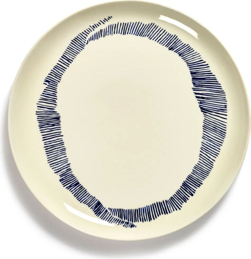 Ottolenghi Feast tallerken L Ø26 cm 2-pakning White stripes-blue