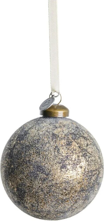 Clearena julekule Ø8 cm Mørkeblå-gull