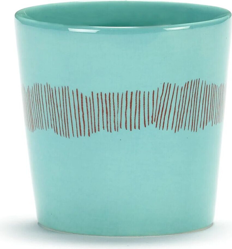 Ottolenghi Feast kaffekopp 25 cl 4-pakning Azure stripes-red
