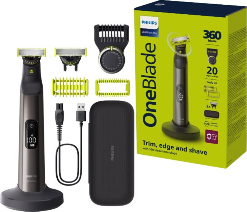 OneBlade Pro 360 skjegg- og kroppstrimmer QP6652/61