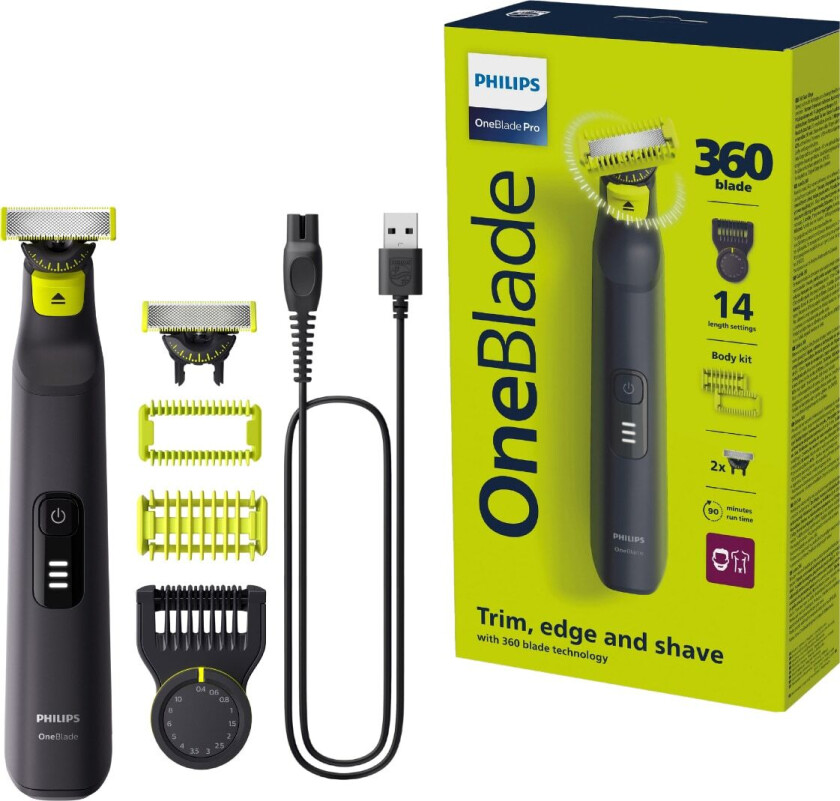 OneBlade Pro 360 skjegg- og kroppstrimmer QP6542/15