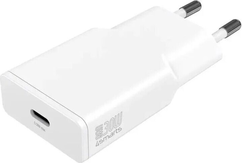 Bilde av PD Slim Vegglader GaN 30W med USB-C - Hvit