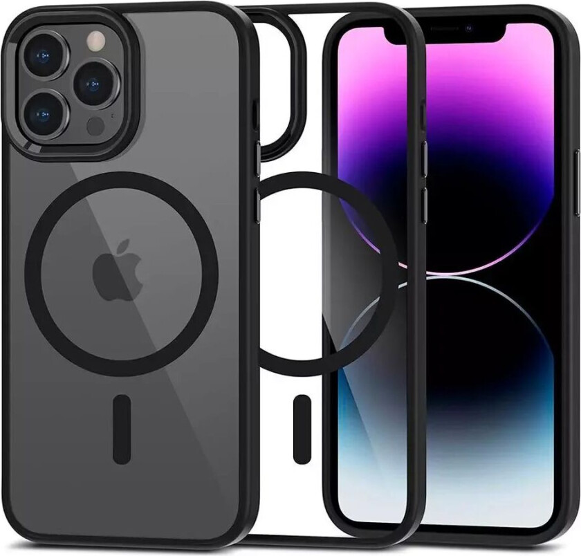 Tech-Protect iPhone 13 Pro Max Tech-Protect Magmat Deksel - MagSafe Kompatibel - Gjennomsiktig / Svart