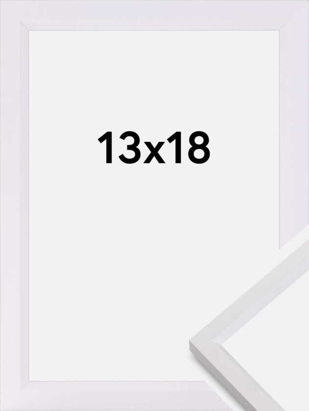 Ramme Steel Style Hvit 13x18 Cm