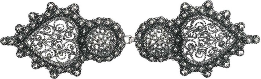 Beltespenne Telemark i 830 oksidert sølv