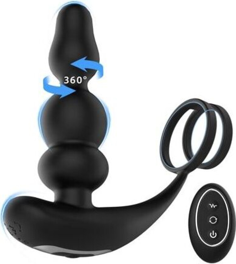 360 Rotating Prostate Plug With Remote Prostatastimulering