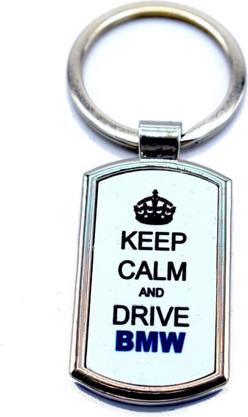 Nøkkelring Keep calm and drive BMW