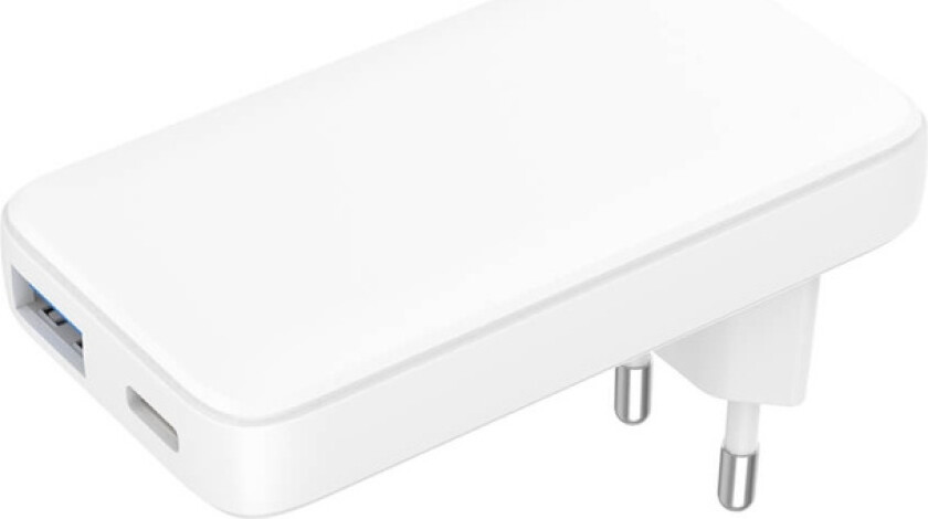 Gear Lader 220V 1xUSB-C+1xUSB-A PD/PPS 36W+QC 18W GaN Hvit