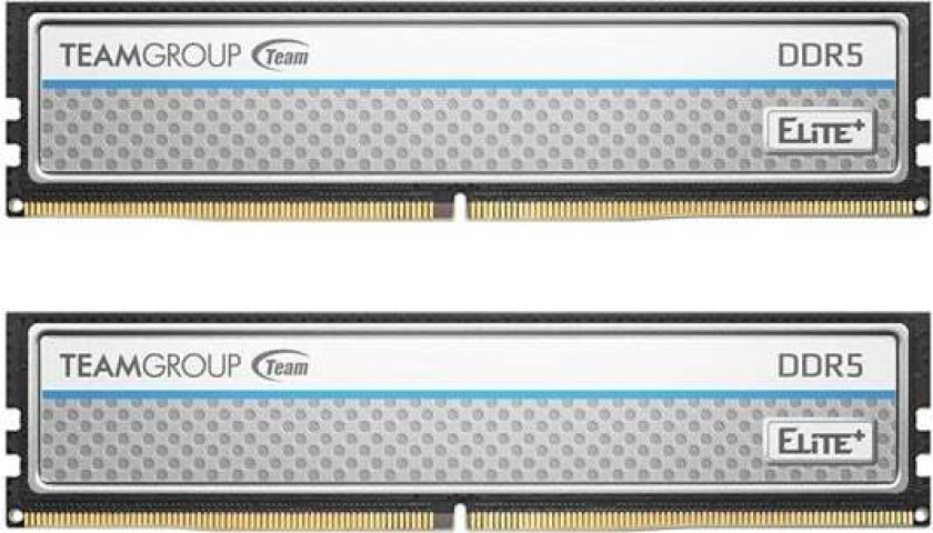 Team Elite Plus DDR5-4800 - 16GB - CL40 - Dual Channel (2 pcs) - Intel XMP - Sølv