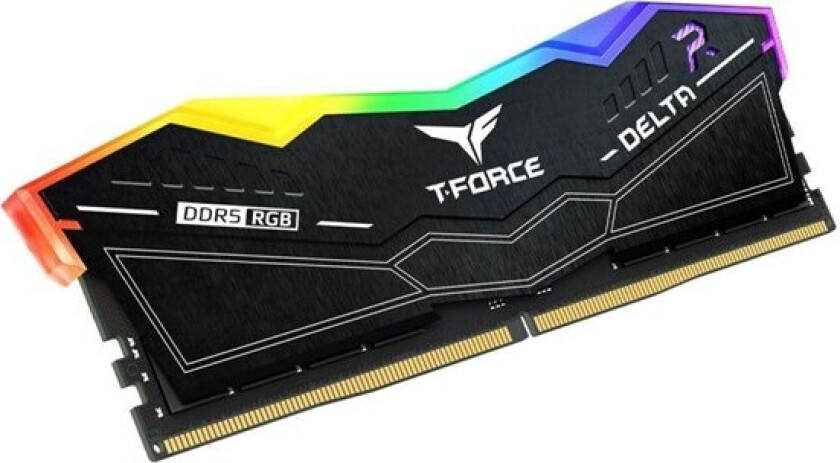 T-Force Delta RGB DDR5-6000 - 16GB - CL38 - Single Channel (1 pcs) - Intel XMP - Svart med RGB