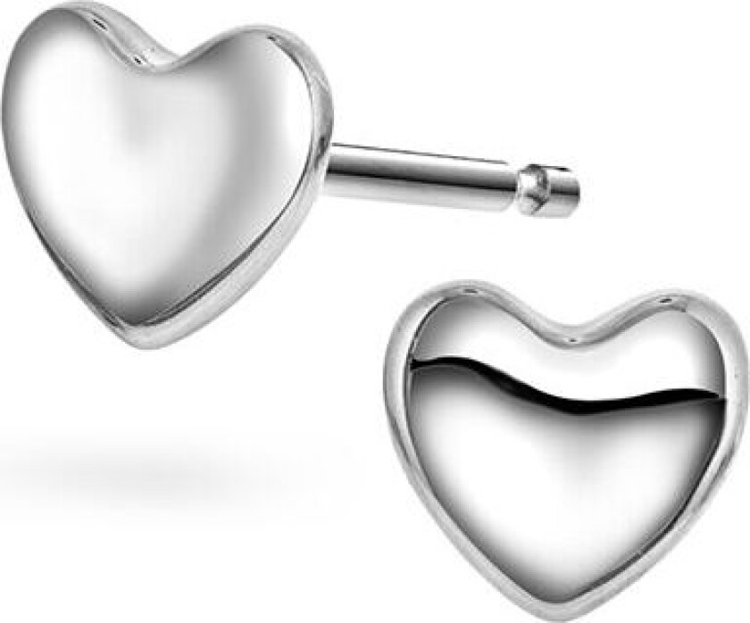 , Øredobber til barn i 925 sølv og hjerte