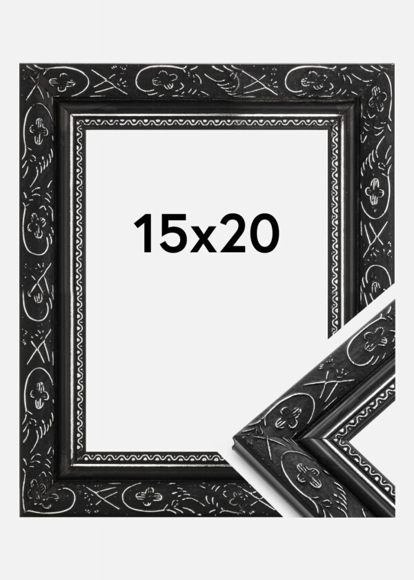 Ramme Barock Svart 15x20 Cm