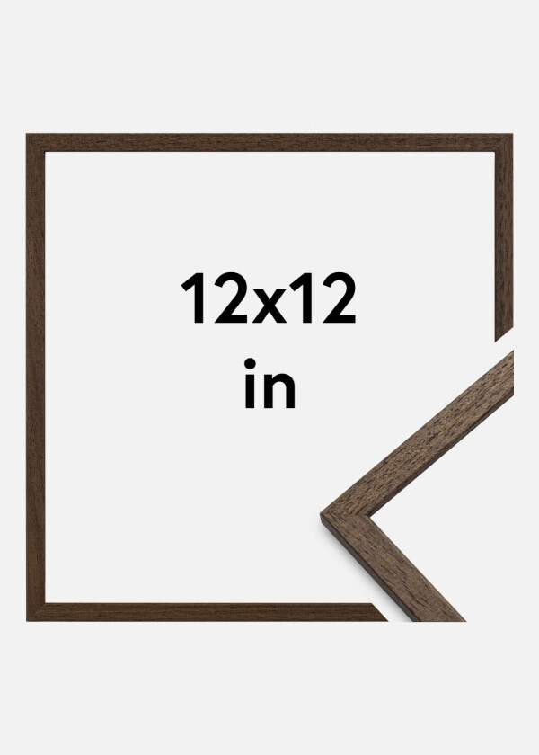 Ramme Edsbyn Akrylglass Valnøtt 12x12 Inches (30,48x30,48 Cm)