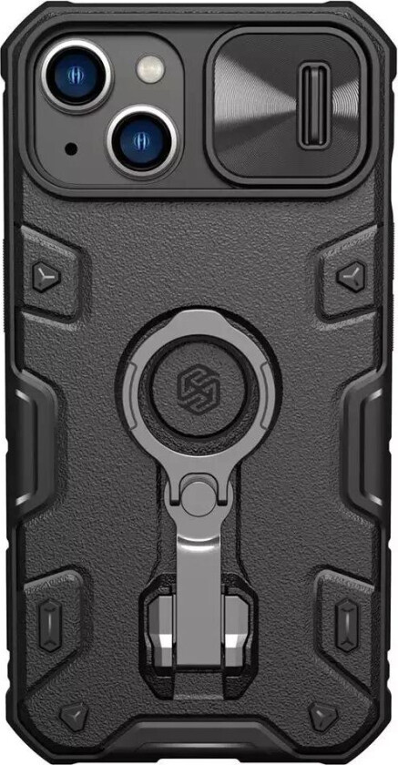 iPhone 14 Plus Camshield Armor Pro Håndverker Deksel m. Ring Kickstand - Svart