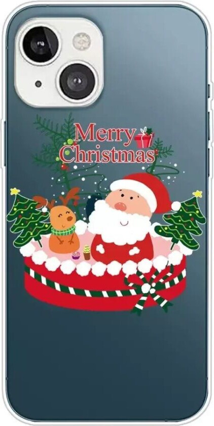 iPhone 13 TPU Plast Jul Deksel - Merry Christmas - Gaveeske