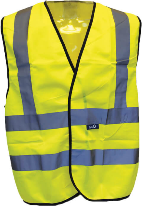 Refleksvest størrelse Medium - EN 20471 klasse 2 - Gul farge