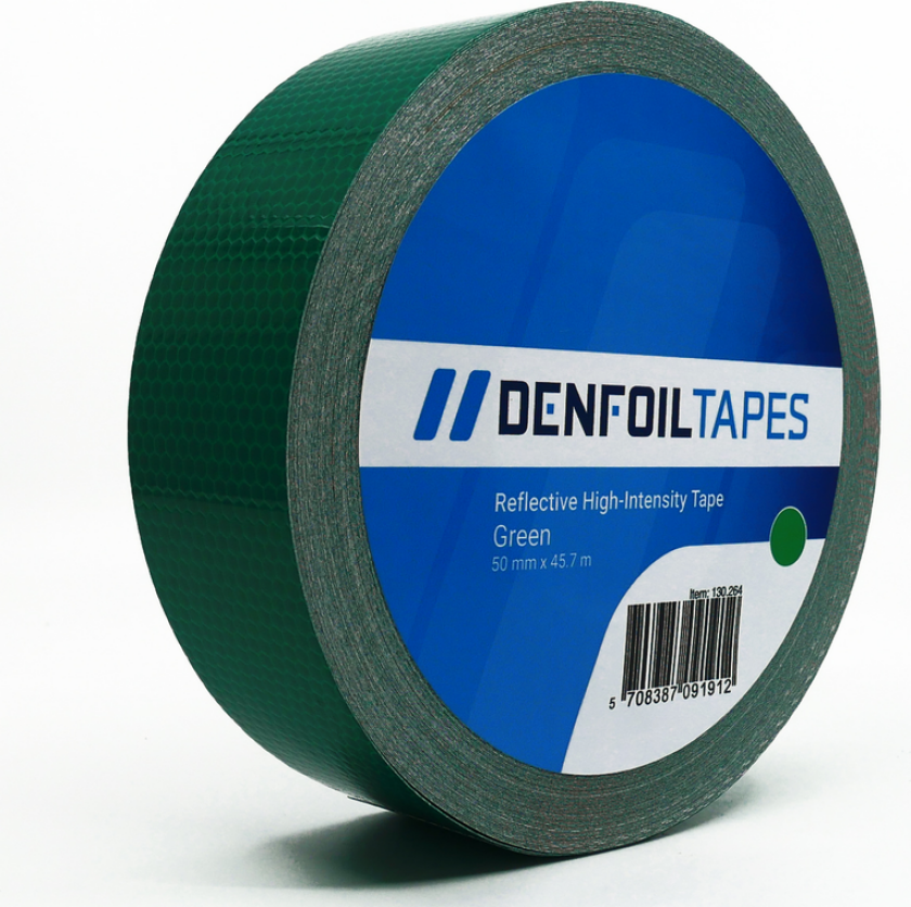Grønn Denfoil High Intensity reflekstape - 1 meter