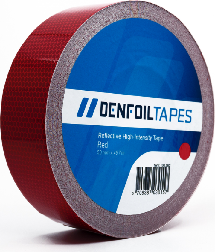 Rød Denfoil High Intensity reflekstape - 1 meter