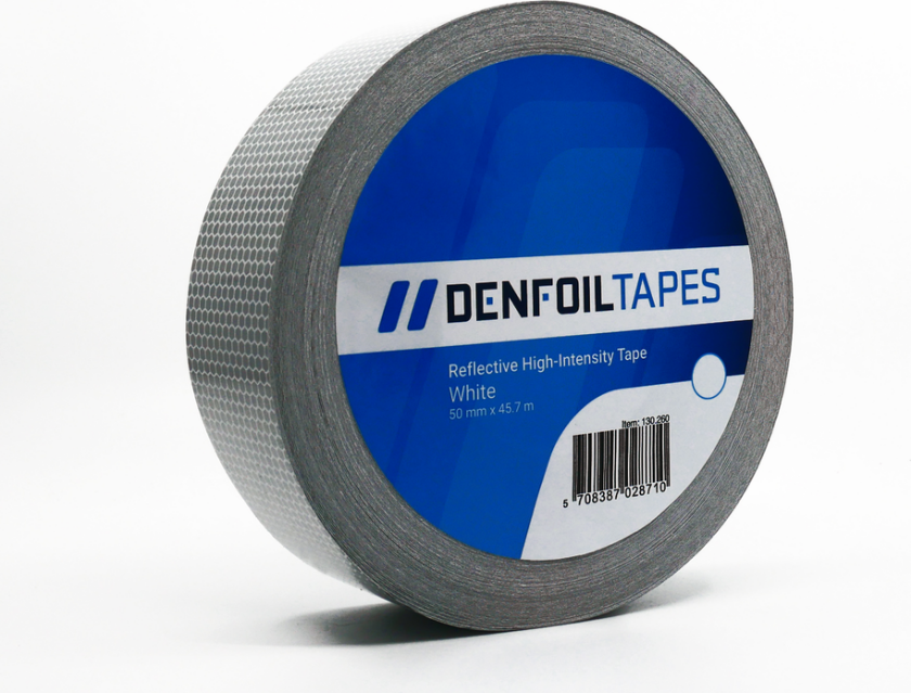 Hvit Denfoil High Intensity reflekstape - 1 meter