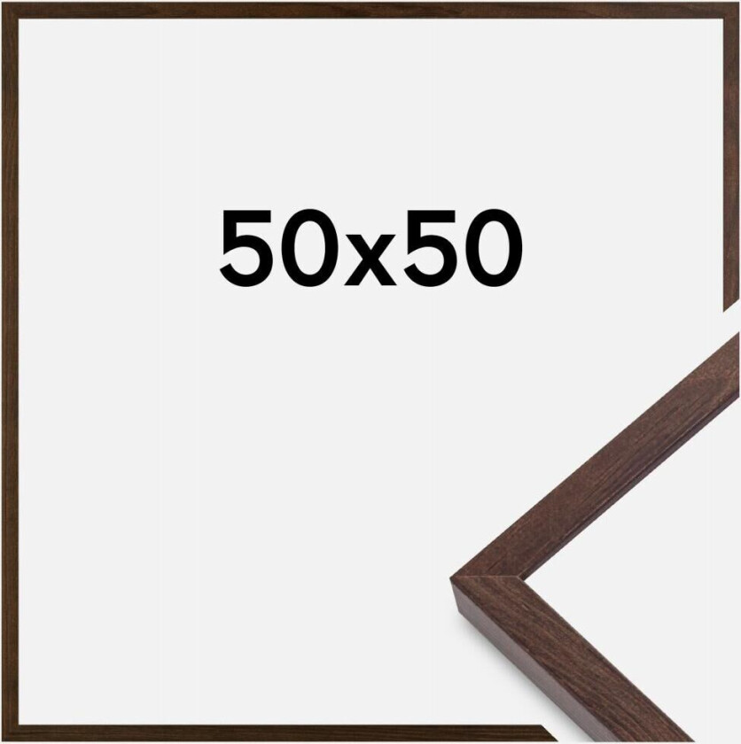 Ramme E-Line Akrylglass Valnøtt 50x50 Cm