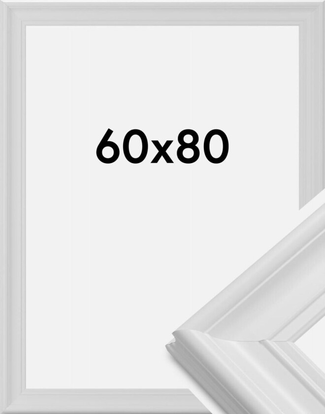 Ramme Mora Premium Akrylglass Hvit 60x80 Cm