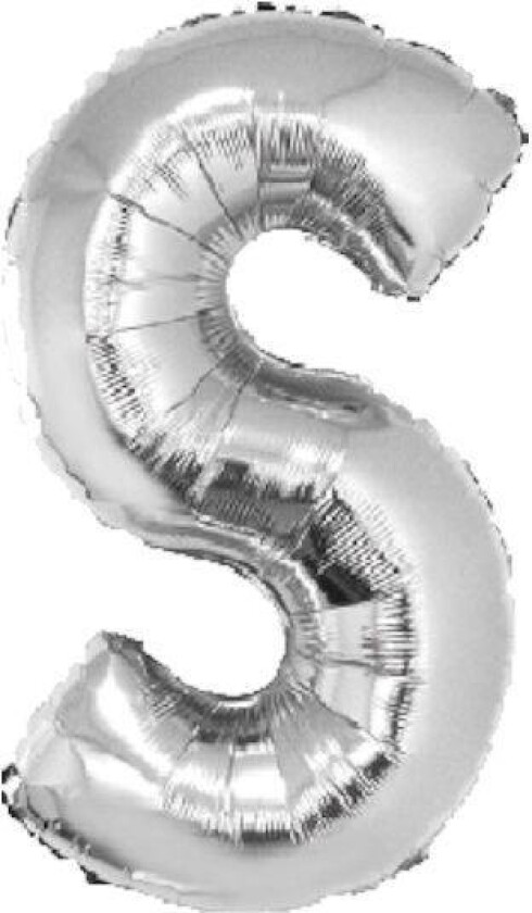 Bokstavballong i Sølv XL -S-