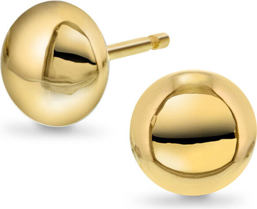 , Øredobber i 585 gult gull rund