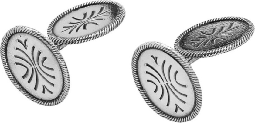 Mansjettknapper Oppdal i 830 oksidert sølv