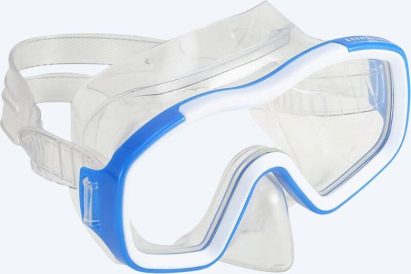 dykkemaske til barn (8-18) - Racoon - Blå/klar - Dykkemaske for Junior (10-16 år)