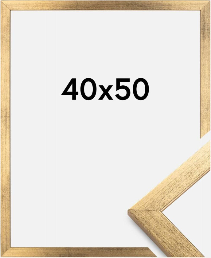 Bilde av Ramme Stilren Akrylglass Gull 40x50 Cm