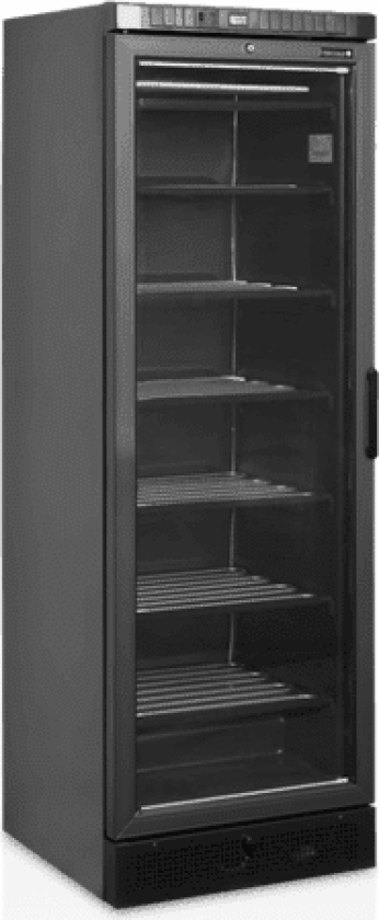 Tefcold Display Fryseskap, Sort - Ufsc371g Black L/h