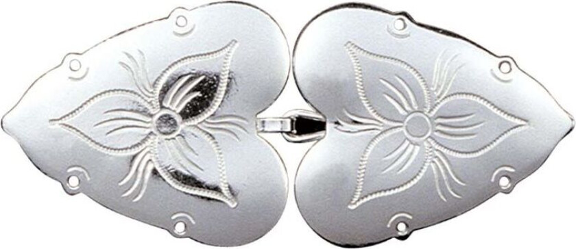 Beltespenne Rogaland med syhull i 830 hvitt sølv med gravering