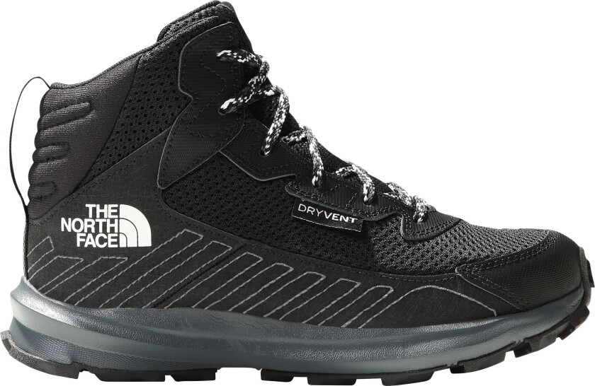 Kids' Fastpack Waterproof Mid Hiking Boots 33.5, TNF Black/TNF Black