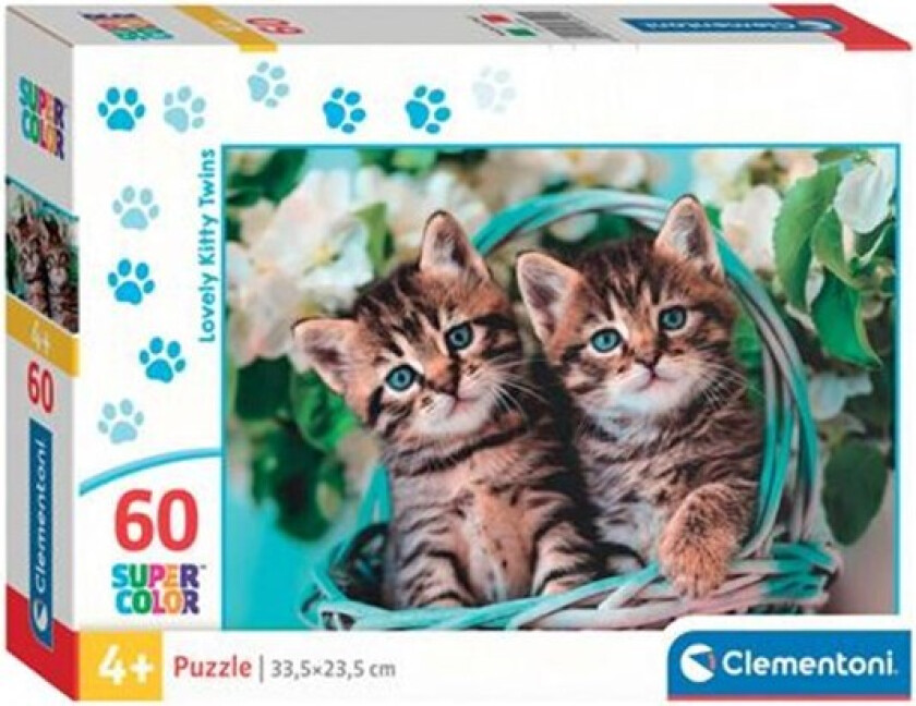 Jigsaw Puzzle Super Color Lovely Kitty Twins 60 pcs. Gulv