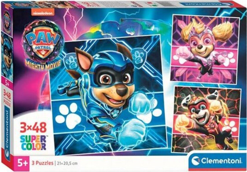 Jigsaw Puzzle Super Color Square PAW Patrol II 3x48pcs. Gulv