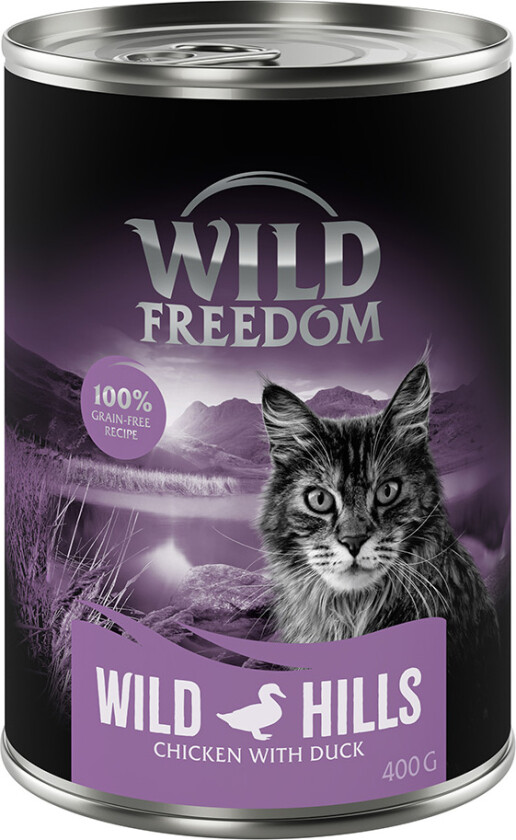5 + 1 gratis! Wild Freedom Adult 6 x 400 g - Wild Hills - And & Kylling