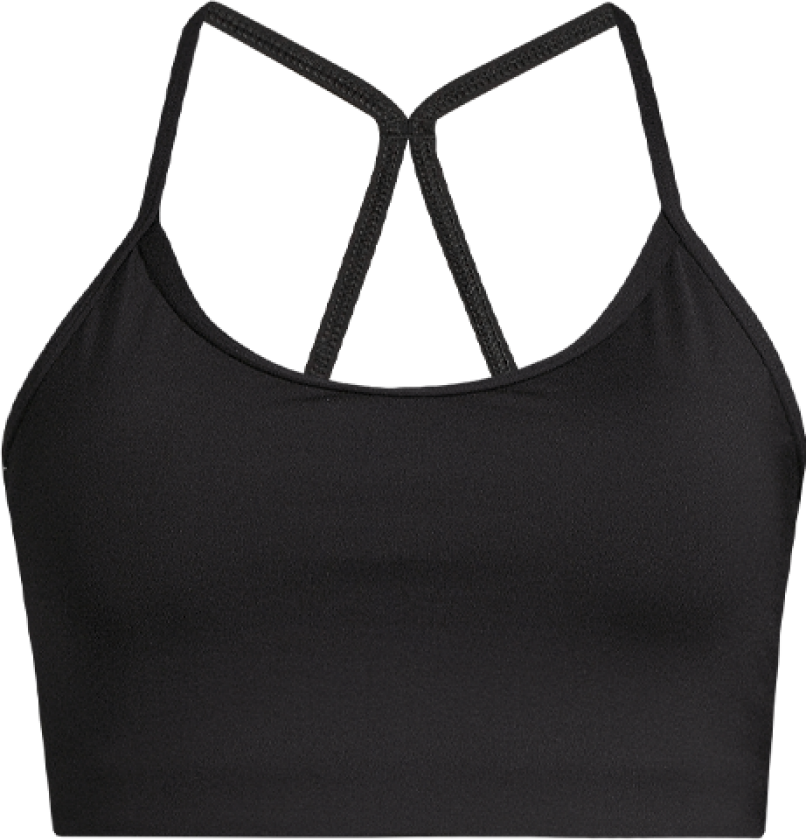 Sleek Strappy Sports Bra, Black