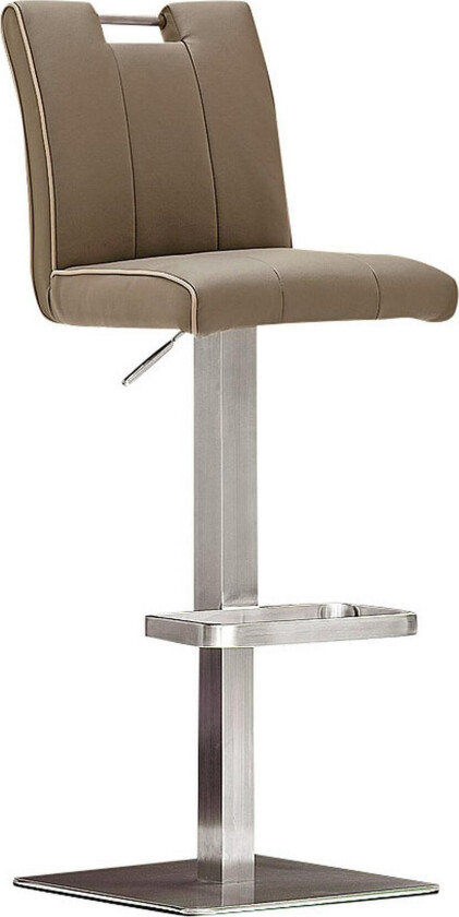 Navajo Barstol Kunstlær - Cappucino/Stål