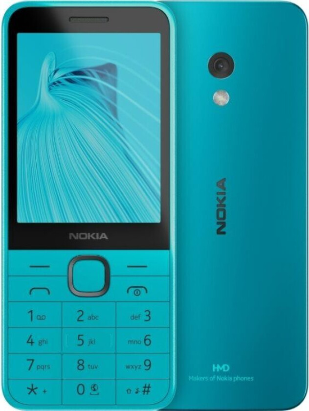 Nokia 235 4G (2024) - 4G funksjonstelefon - dobbelt-SIM - RAM 64 MB / Internminne 128 MB - microSD slot - rear camera 2 MP - blå