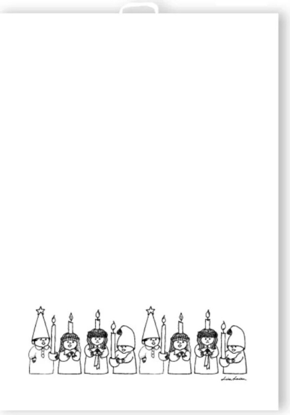 Lucia kjøkkenhåndkle 50x70 cm Hvit