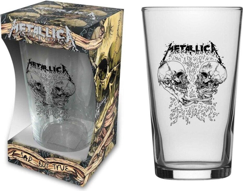 METALLICA - SAD BUT TRUE - BEER GLASS (BOXED)