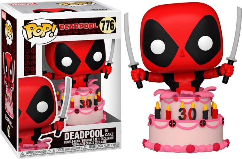 POP figure Marvel Deadpool 30th Deadpool in Cake