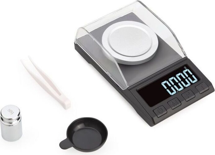 50g/0,001g kaffevekt USB-lading Sort