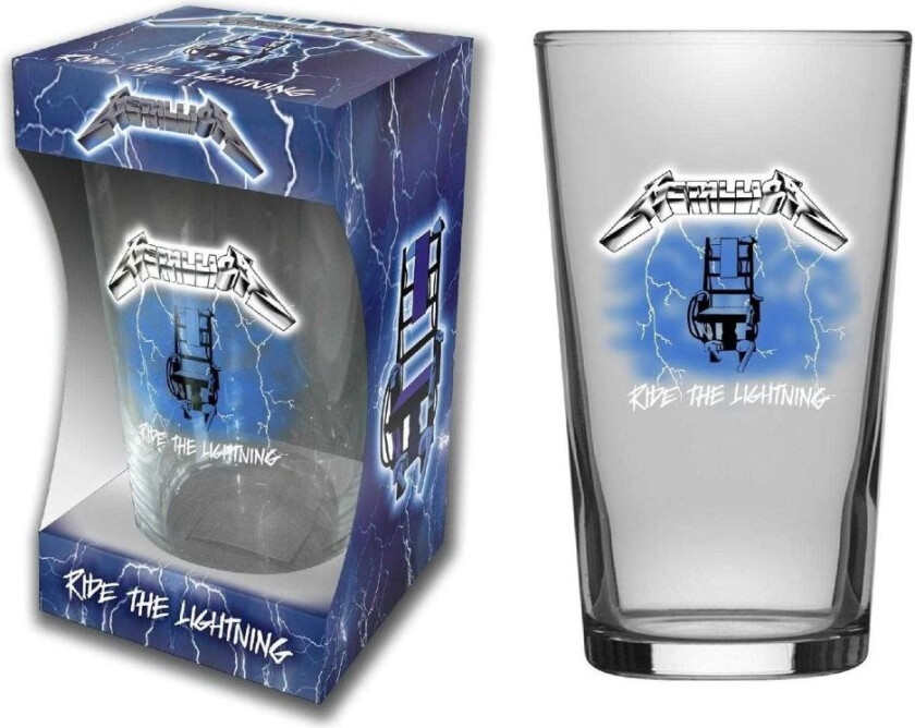 METALLICA - RIDE THE LIGHTNING - BEER GLASS (BOXED)