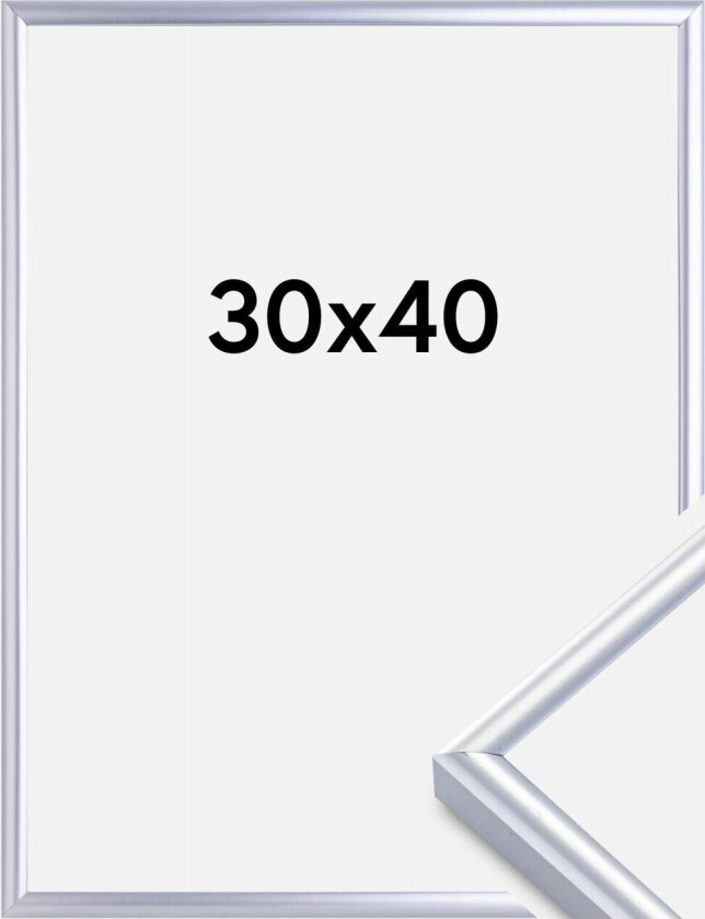 Ramme Victoria Akrylglass Sølv 30x40 Cm