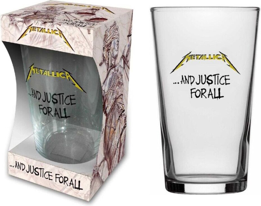 METALLICA - AND JUSTICE FOR ALL - BEER GLASS (BOXED)