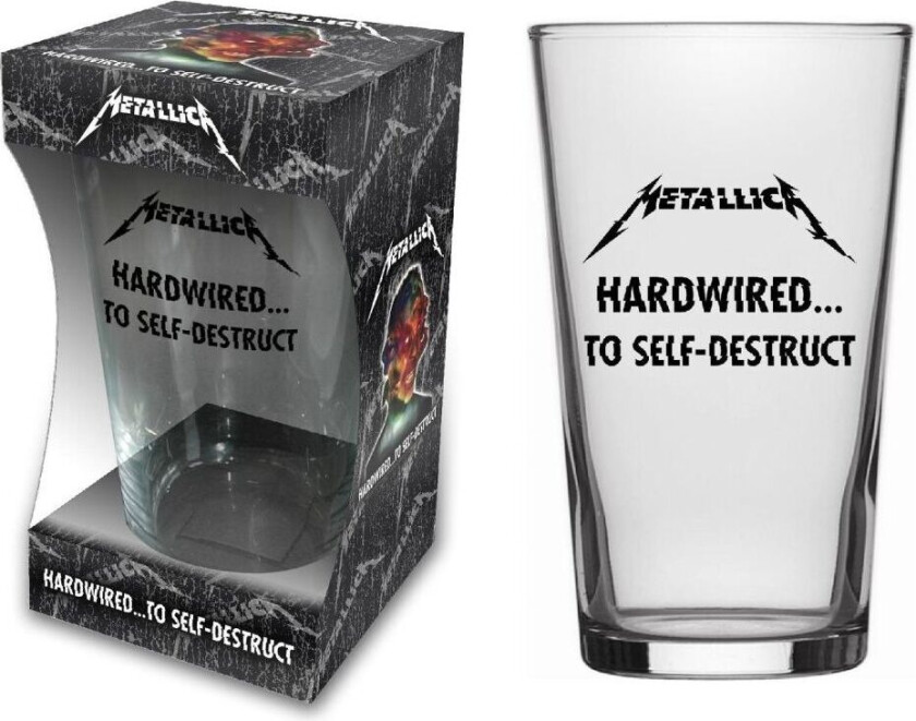 METALLICA - HARDWIRED TO SELF DESTRUCT - BEER GLASS (BOXED)