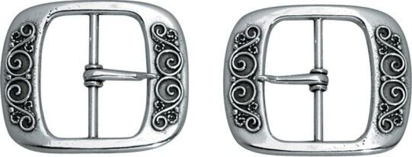 Kne-/vest spenne i 830 oksidert sølv