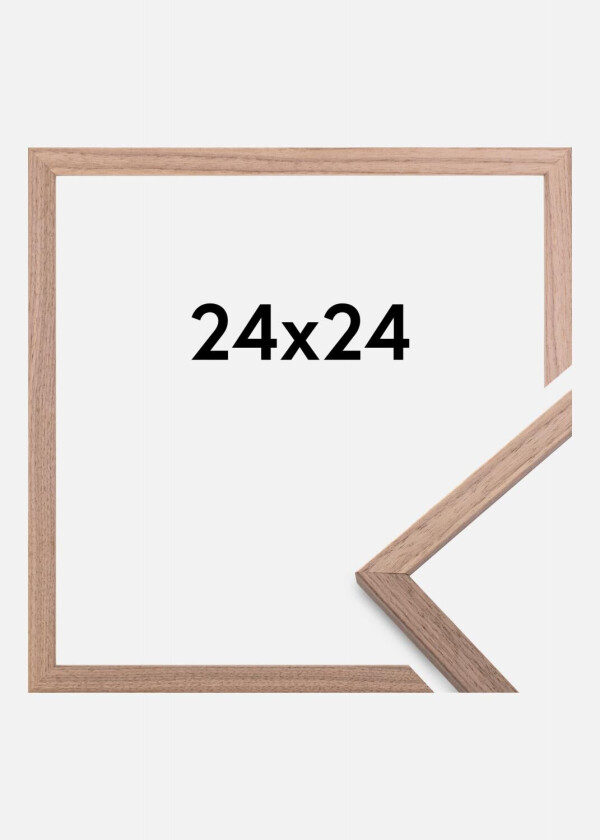 Ramme Edsbyn Akrylglass Lys Valnøtt 24x24 Cm